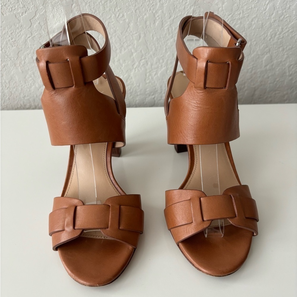 Via Spiga Tan Leather Heels